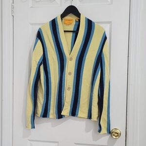 GUEST IN RESIDENCE KNITTER Striped Yellow and Blue Women's Sweater